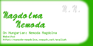 magdolna nemoda business card